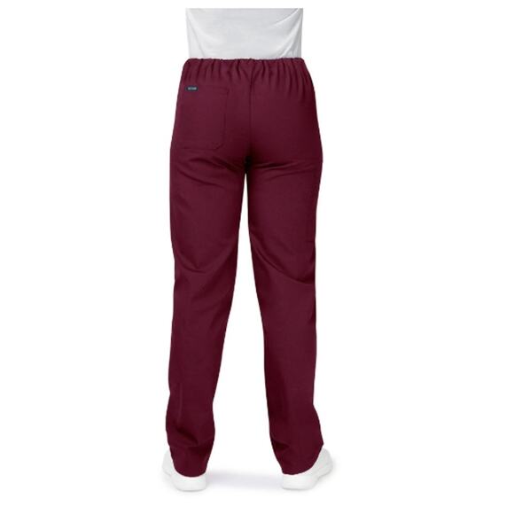 NWT ADAR Universal Unisex Maroon Sz M 504 Drawstring Scrub Pants Tapered‎ Leg - Picture 4 of 9